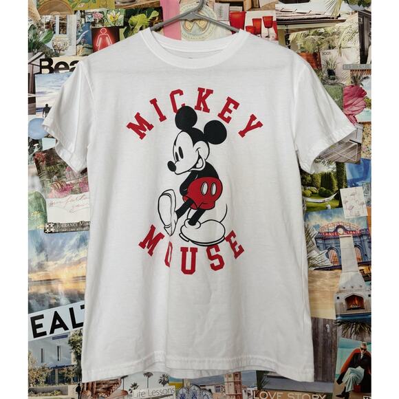 White Disney Mickey Mouse Short Sleeve T-Shirt M - Picture 1 of 4